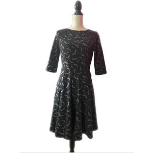 NWT Unique Vintage Grey Bats Fit & Flare Dress